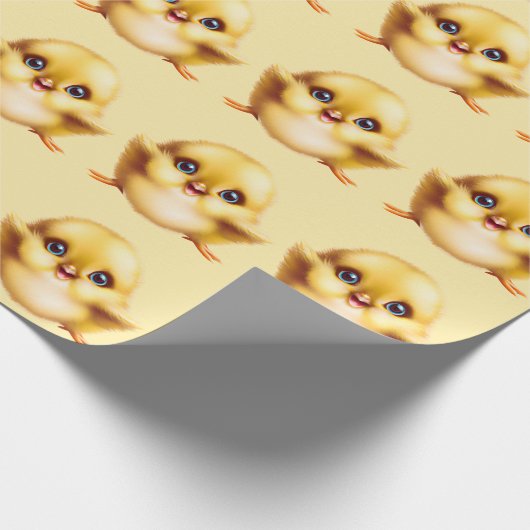 Adorable Baby Chick Geschenkpapier (Ecke)