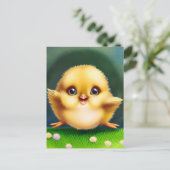Adorable Baby Chick Postkarte (Stehend Vorderseite)
