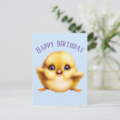 Adorable Baby Chick Postkarte (Stehend Vorderseite)