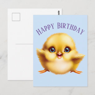 Adorable Baby Chick Postkarte