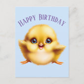 Adorable Baby Chick Postkarte (Vorderseite)