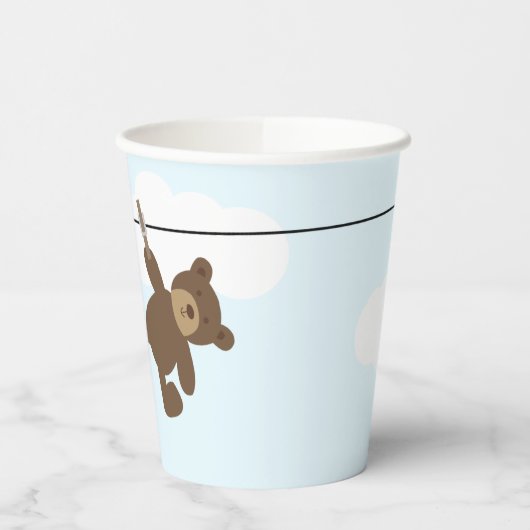 Adorable Baby Clothesline Boy Baby Dusche Pappbecher (Links)