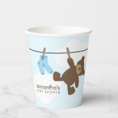 Adorable Baby Clothesline Boy Baby Dusche Pappbecher (Vorderseite)