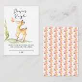 Adorable Baby Deer Diaper Raffel Ticket Begleitkarte (Vorne/Hinten)