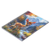 Adorable Baby Deer in einem verzauberten Wald Notizblock (Linke Seite)