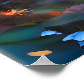 Adorable Baby Deer in einem verzauberten Wald Poster (Ecke)