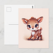 Adorable Baby Deer Postkarte (Vorne/Hinten)