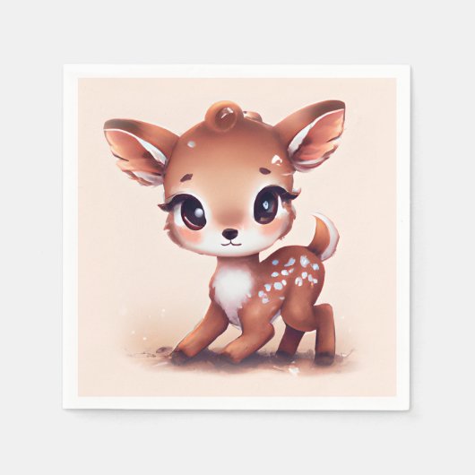 Adorable Baby Deer Serviette (Vorderseite)
