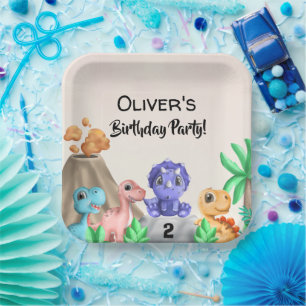 Adorable Baby Dinosaurier Geburtstagsparty Pappteller