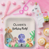 Adorable Baby Dinosaurier Geburtstagsparty Pappteller (Party)