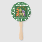 Adorable Baby Dinosaurier's Party Fächer (Vorderseite)