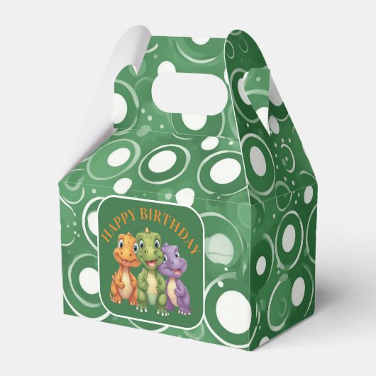Adorable Baby Dinosaurier's Party Geschenkschachtel (Vorderseite)