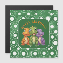Adorable Baby Dinosaurier's Party Magnetkarte