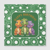 Adorable Baby Dinosaurier's Party Magnetkarte (Vorderseite)