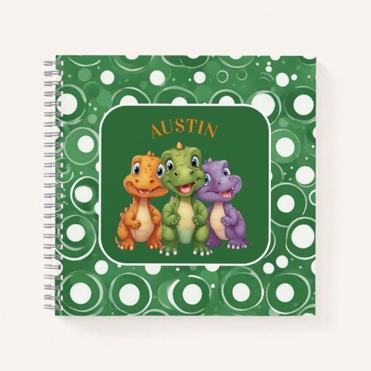 Adorable Baby Dinosaurier's Party Notizblock (Vorderseite)