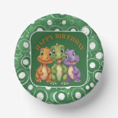 Adorable Baby Dinosaurier's Party Pappteller (Vorderseite)