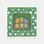 Adorable Baby Dinosaurier's Party Serviette (Vorderseite)