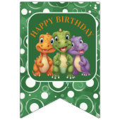 Adorable Baby Dinosaurier's Party Wimpelkette (Erste Fahne)
