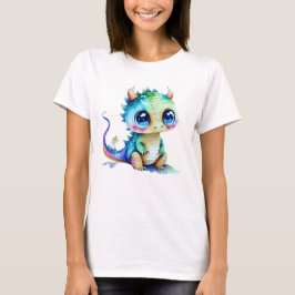 Adorable Baby Dragon am Boden T-Shirt