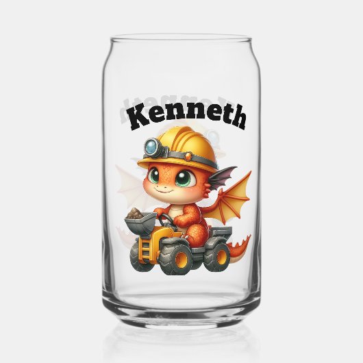 Adorable Baby Dragon Mining Edelsteine in einem wi Dosenglas (Rückseite)