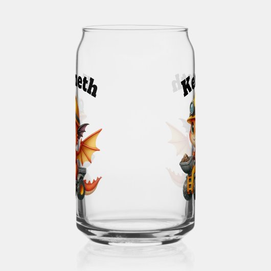 Adorable Baby Dragon Mining Edelsteine in einem wi Dosenglas (Links)