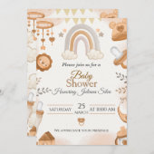 Adorable Baby Dusche Einladungen mit einem weichen (Vorne/Hinten)