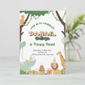 Adorable Baby Dusche Einladungen mit Niedlichem Ha (Stehend Vorderseite)