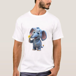Adorable Baby Elefanten umgeben von Blume T-Shirt