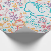 Adorable Baby Elefanten und Blume Geschenkpapier (Ecke)