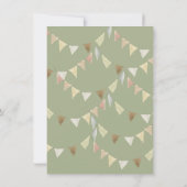 Adorable Baby Elephant 1. Geburtstag Party Einladung (Rückseite)