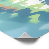 Adorable Baby Elephant and Reflection Personalized Poster (Ecke)