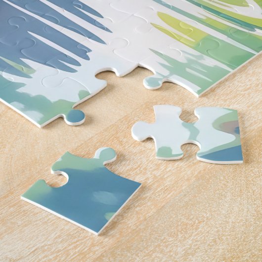 Adorable Baby Elephant and Reflection Personalized Puzzle (Seite)