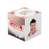 Adorable Baby Elephant Baby Dusche Fotos Würfel (Rückseite Schrägansicht)