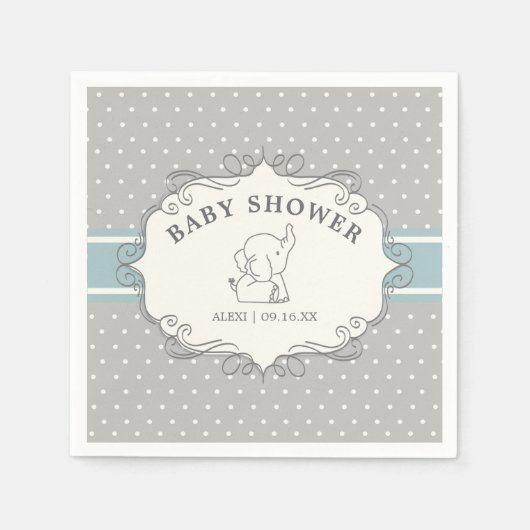 Adorable Baby Elephant | Babydusche Serviette (Vorderseite)