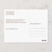 Adorable Baby Elephant | Babydusche Vielen Dank Postkarte (Rückseite)