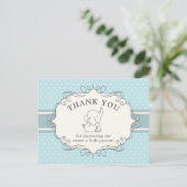 Adorable Baby Elephant | Babydusche Vielen Dank Postkarte (Stehend Vorderseite)