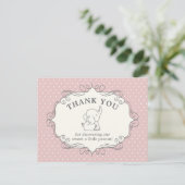 Adorable Baby Elephant | Babydusche Vielen Dank Postkarte (Stehend Vorderseite)