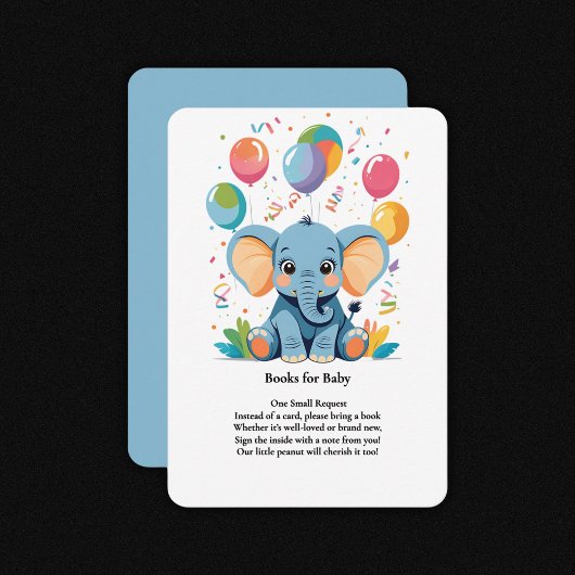 Adorable Baby Elephant Balloons Babydusche Begleitkarte