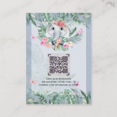 Adorable Baby Elephant Book Gedicht Request Card Begleitkarte (Rückseite)