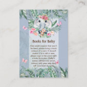 Adorable Baby Elephant Book Gedicht Request Card Begleitkarte (Vorderseite)