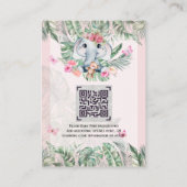 Adorable Baby Elephant Book Gedicht Request Card Begleitkarte (Rückseite)