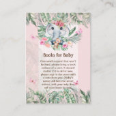 Adorable Baby Elephant Book Gedicht Request Card Begleitkarte (Vorderseite)