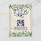 Adorable Baby Elephant Book Gedicht Request Card Begleitkarte (Rückseite)