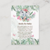 Adorable Baby Elephant Book Gedicht Request Card Begleitkarte (Vorderseite)