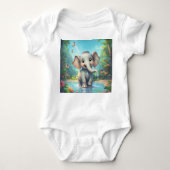 Adorable Baby Elephant Design Baby Strampler (Vorderseite)