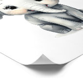 Adorable Baby Elephant Kinderzimmer Dschungelthema Poster (Ecke)