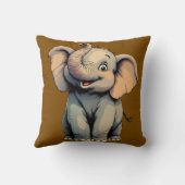 Adorable Baby Elephant Kissen (Rückseite)