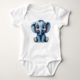 Adorable Baby Elephant mit Big Eyes Baby Strampler