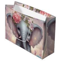 Adorable Baby Elephant mit Blume