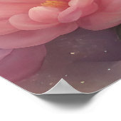 Adorable Baby Elephant mit Blume Poster (Ecke)